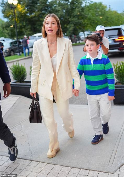Jessica Biel and son Silas Timberlake, 9, enjoy rare public outing .